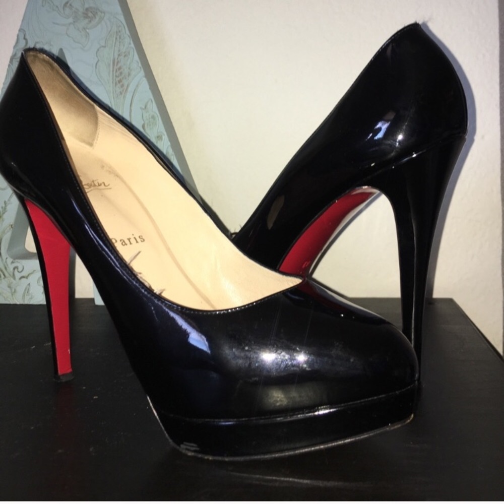Louboutin Bianca Patent Leather Platform Pump
